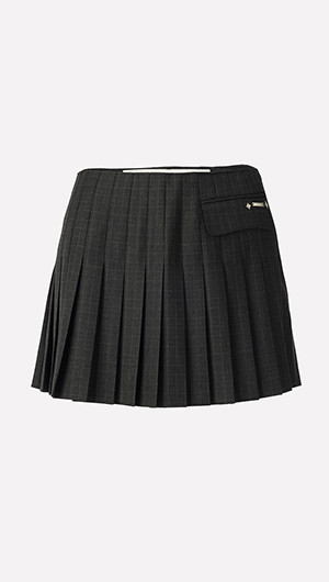 Plaid Pleat Skirt