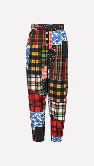 Patchwork Tucking Pants