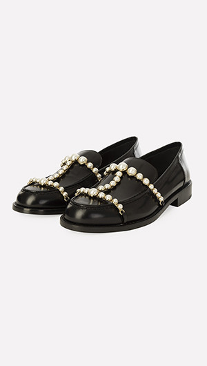 Pearl Leather Loafers