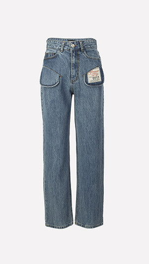 Cutout Pocket Jeans