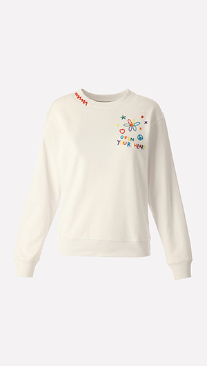 Embroidered Patch Sweatshirt
