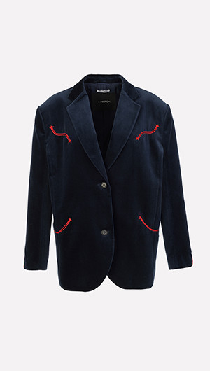 Contrast Piping Jacket