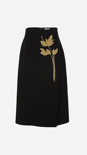Flower Embroidered Skirt