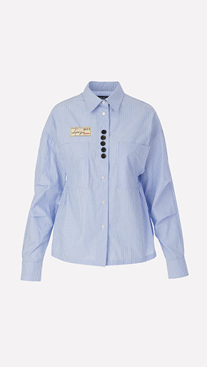 Contrast Button Shirt