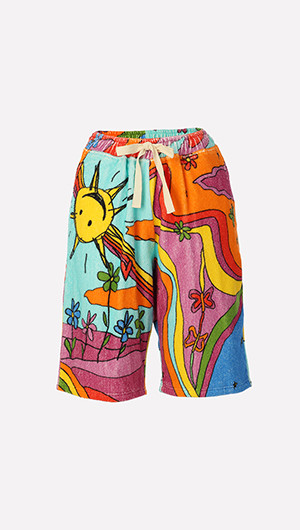 Galle Printed Terry Shorts