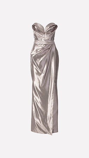 Metallic Corset Gown