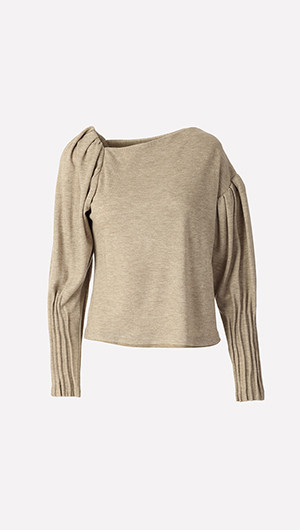 Bela Asymmetric Shoulder Sweater