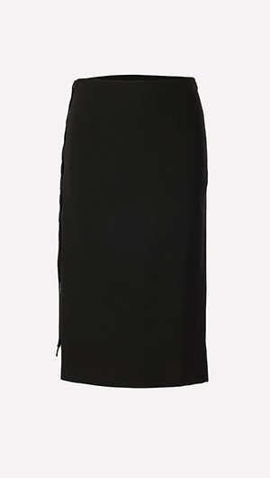 Bottom Cutout Midi Skirt