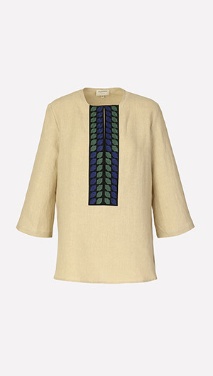 Aeolia Embroidered Placket Top