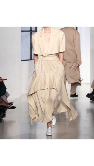 Trim Gathered Skirt