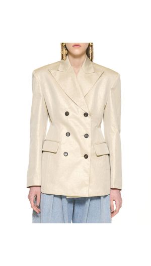 Metallic Double Breasted Jacket