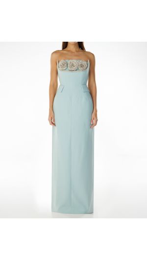 Flower Trim Gown