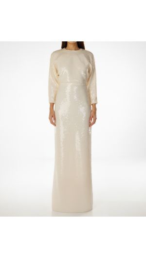 Open Back Paillette Gown