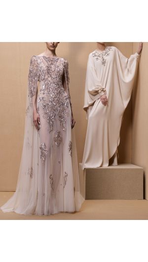 Beaded Neckline Caftan