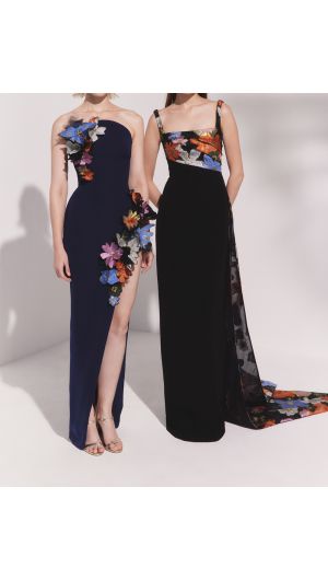 Contrast Bodice Gown