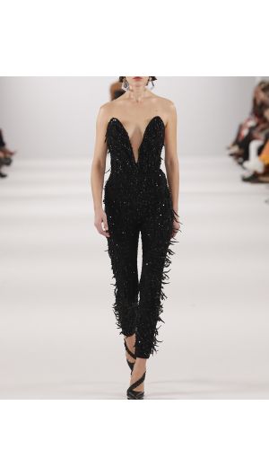 Sequined Bustier Jumpsuit
