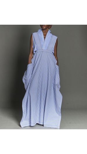Frida Striped Apron Dress