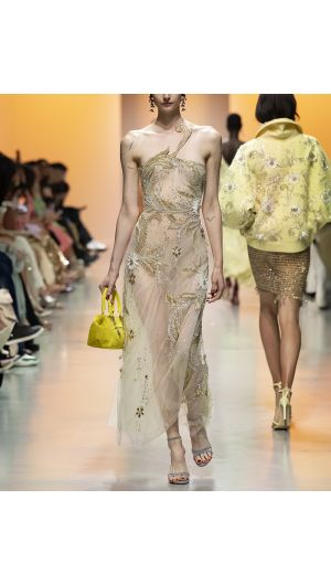 Beaded Daisy Gown