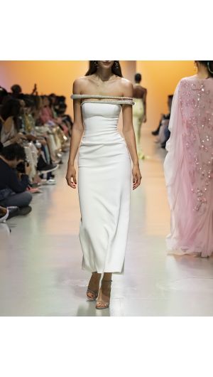Crystal Shoulder Band Gown