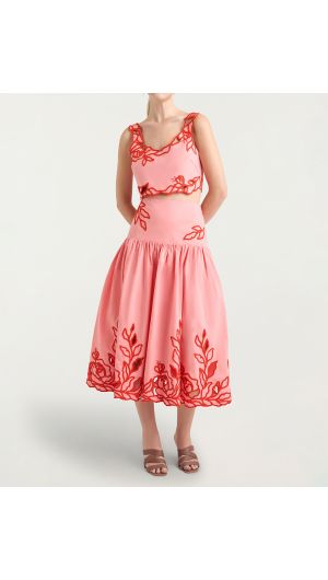 Tilda Trailing Peonies Skirt