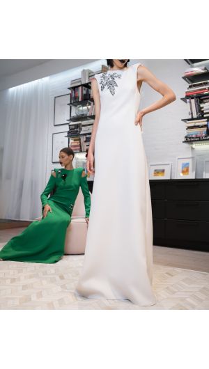 Bay Leaf Embroidery Gown