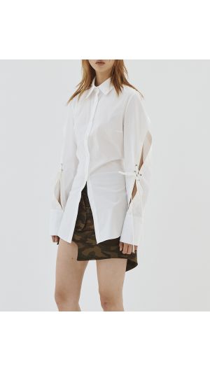 Slash Lace Up Shirt