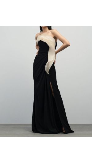 Monochromatic Ruffle Gown