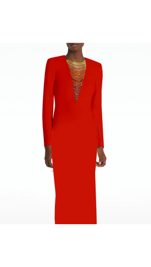 Xena Bead Panel Gown