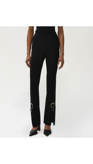 Spring Crystal Cutout Pants
