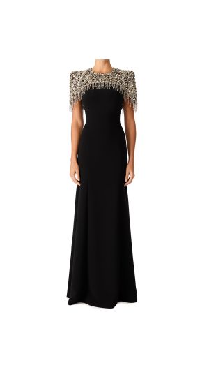 Rana Shoulder Crystal Gown