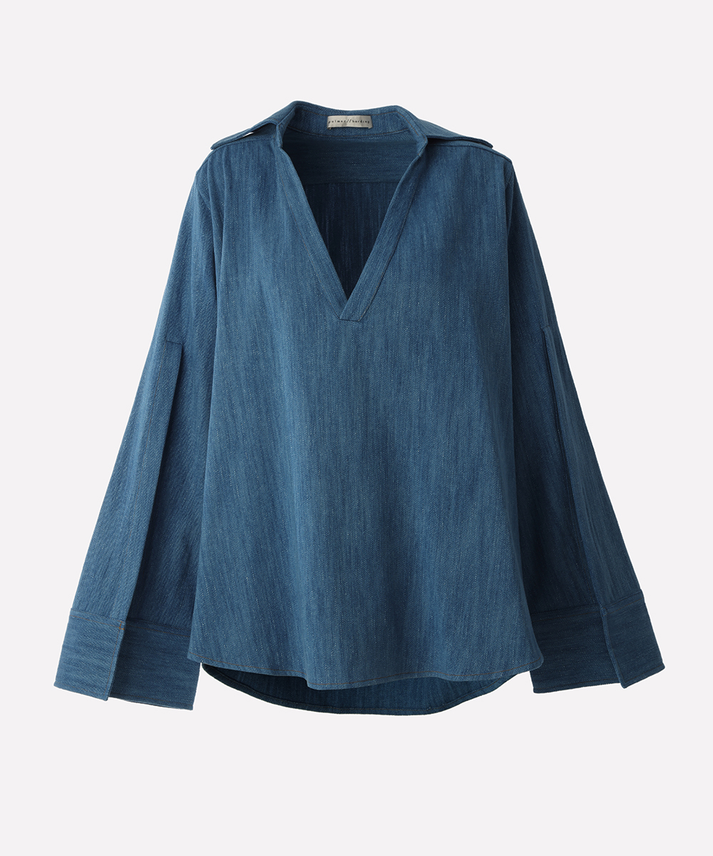 PALMER HARDING Integrity Denim Blouse Al Othman Fashion - AlOthman Fashion