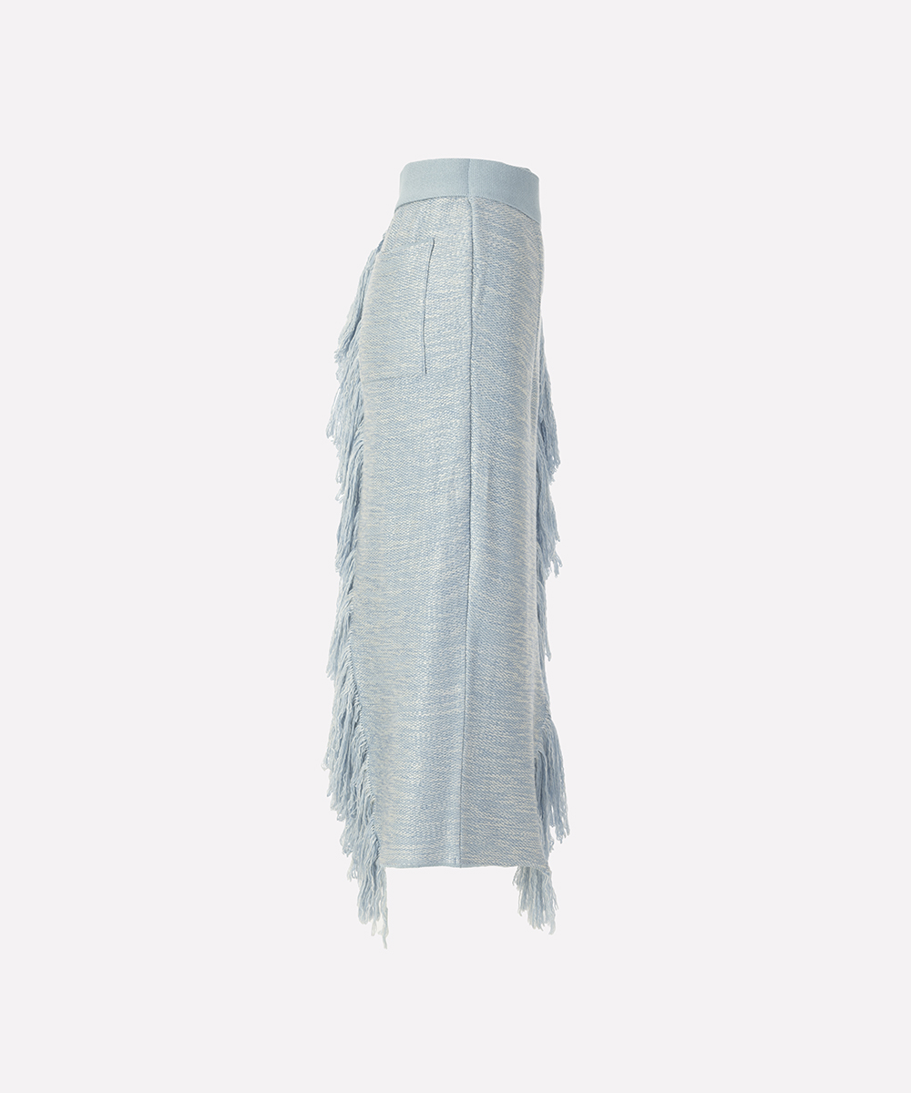 本物の 【アキラナカ 】Ｅｌｉａｎ ｆｒｉｎｇｅ ｋｎｉｔ ｓｋｉｒｔ