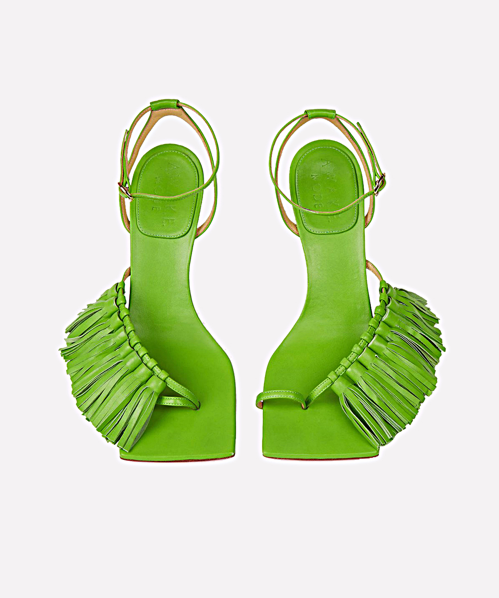 A.W.A.K.E Delta Asymmetric Fringe Sandals Al Othman Fashion - AlOthman  Fashion