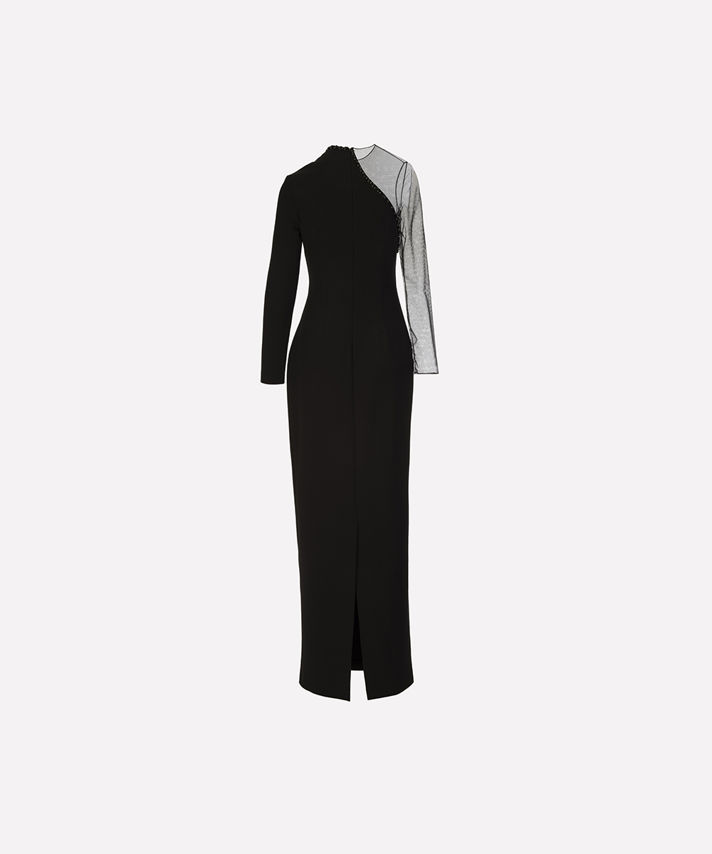 SAFIYAA Domina Illusion Neckline Gown Al Othman Fashion - AlOthman Fashion